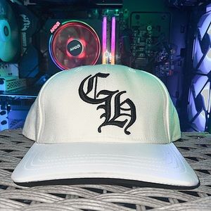 Chrome Hearts ‘CH’ Fitted Baseball Cap (White)